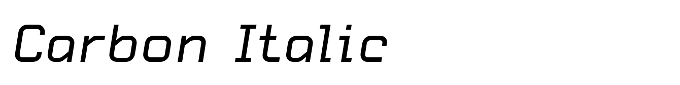 Carbon Italic